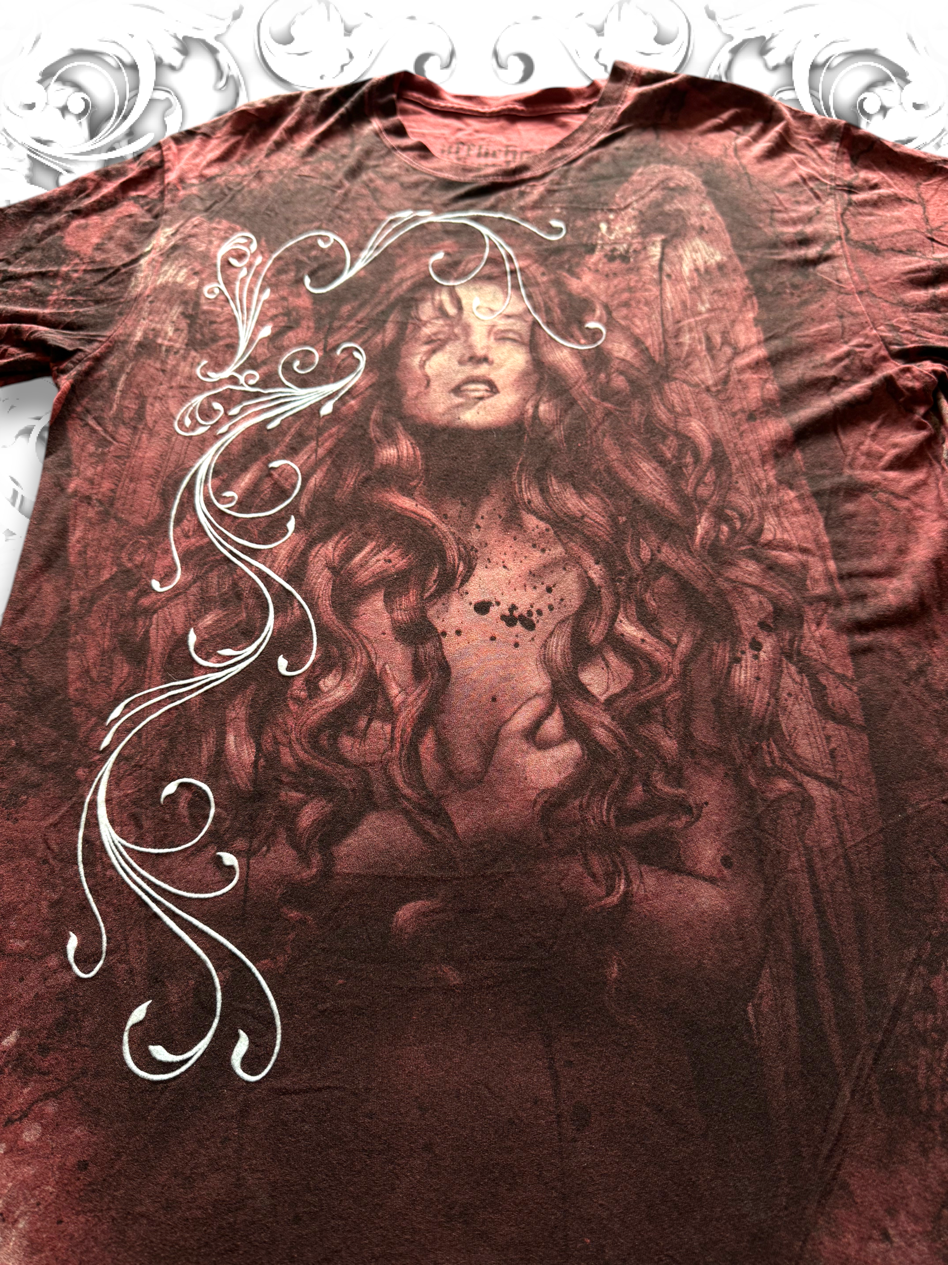 Affliction Bamboo Series Praying Angel Red Shirt