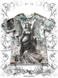 Affliction Bamboo Series Crying Angel 2000s Grunge Shirt