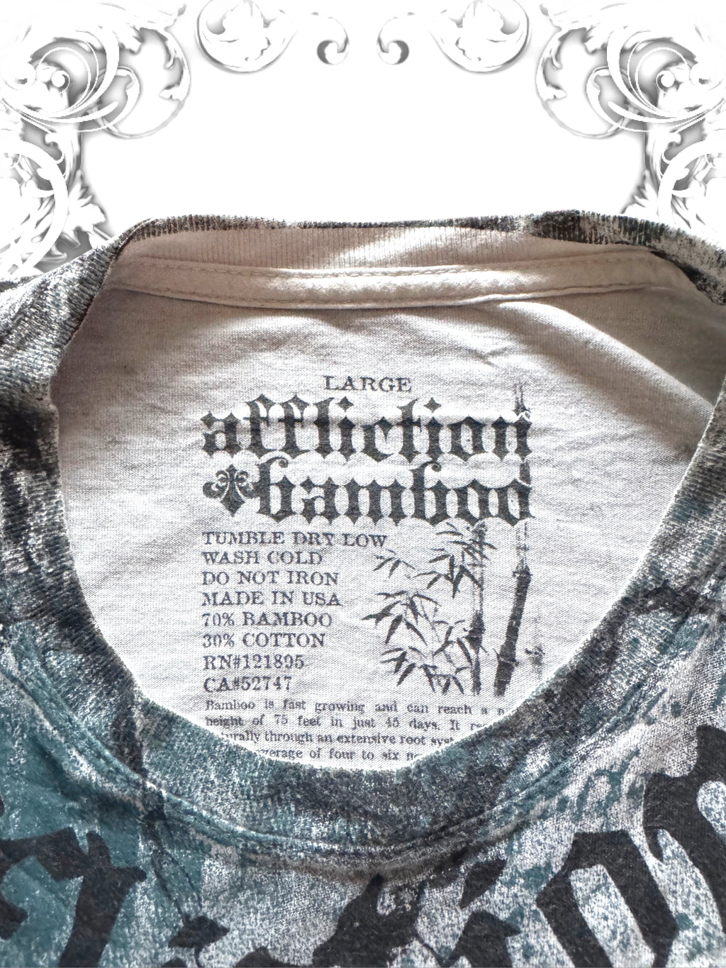 Affliction Bamboo Series Crying Angel 2000s Grunge Shirt