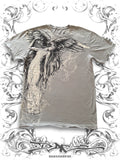 Affliction Embellished Angel Shirt with Silver Typography