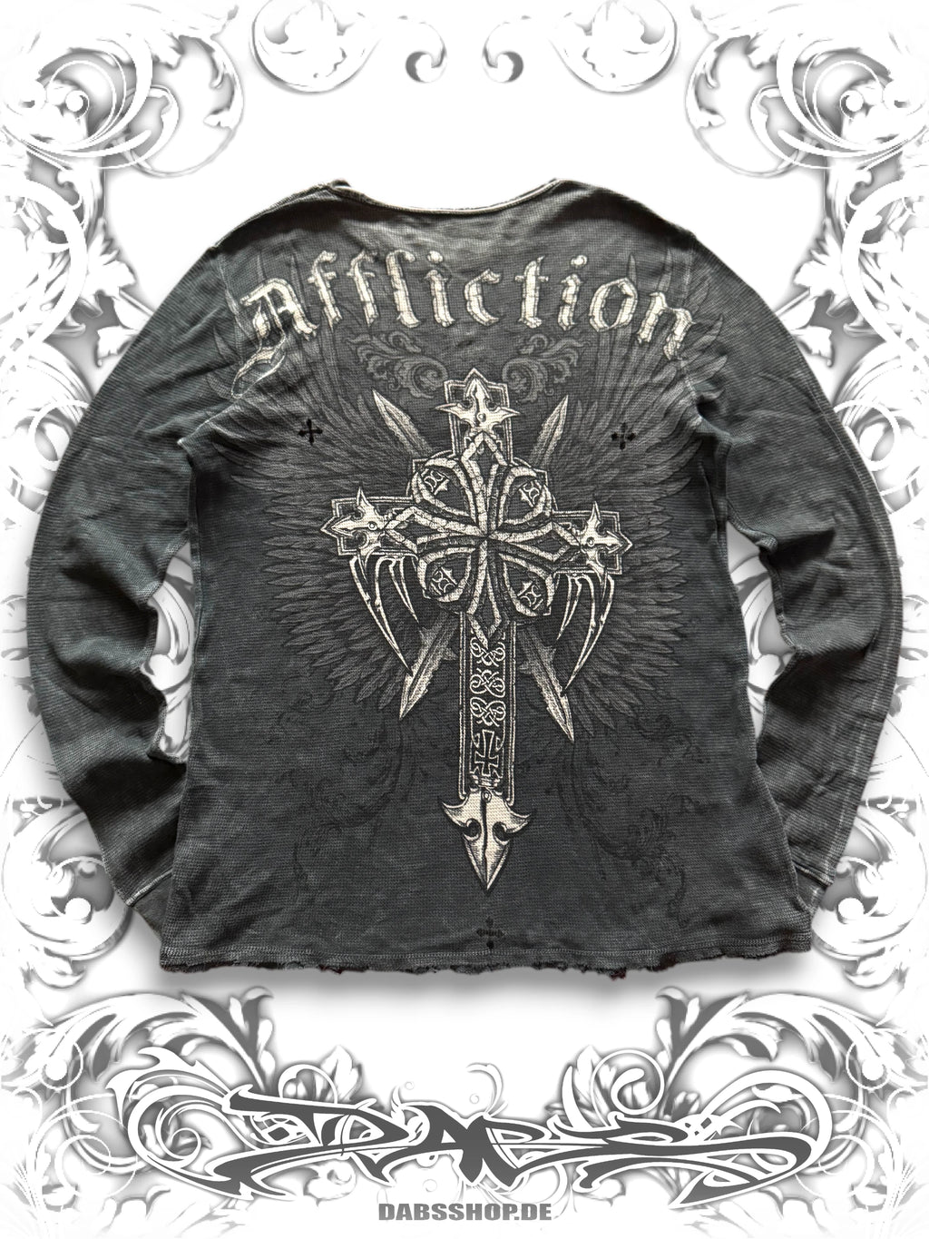 Affliction Nordic Tribal Cross 2000s Longsleeve