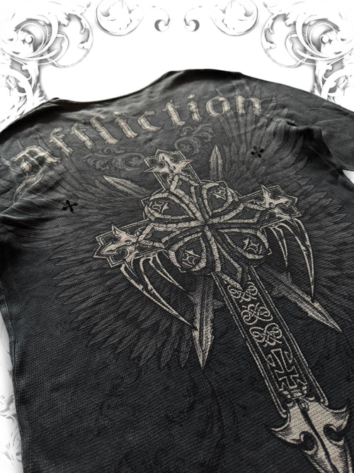 Affliction Nordic Tribal Cross 2000s Longsleeve