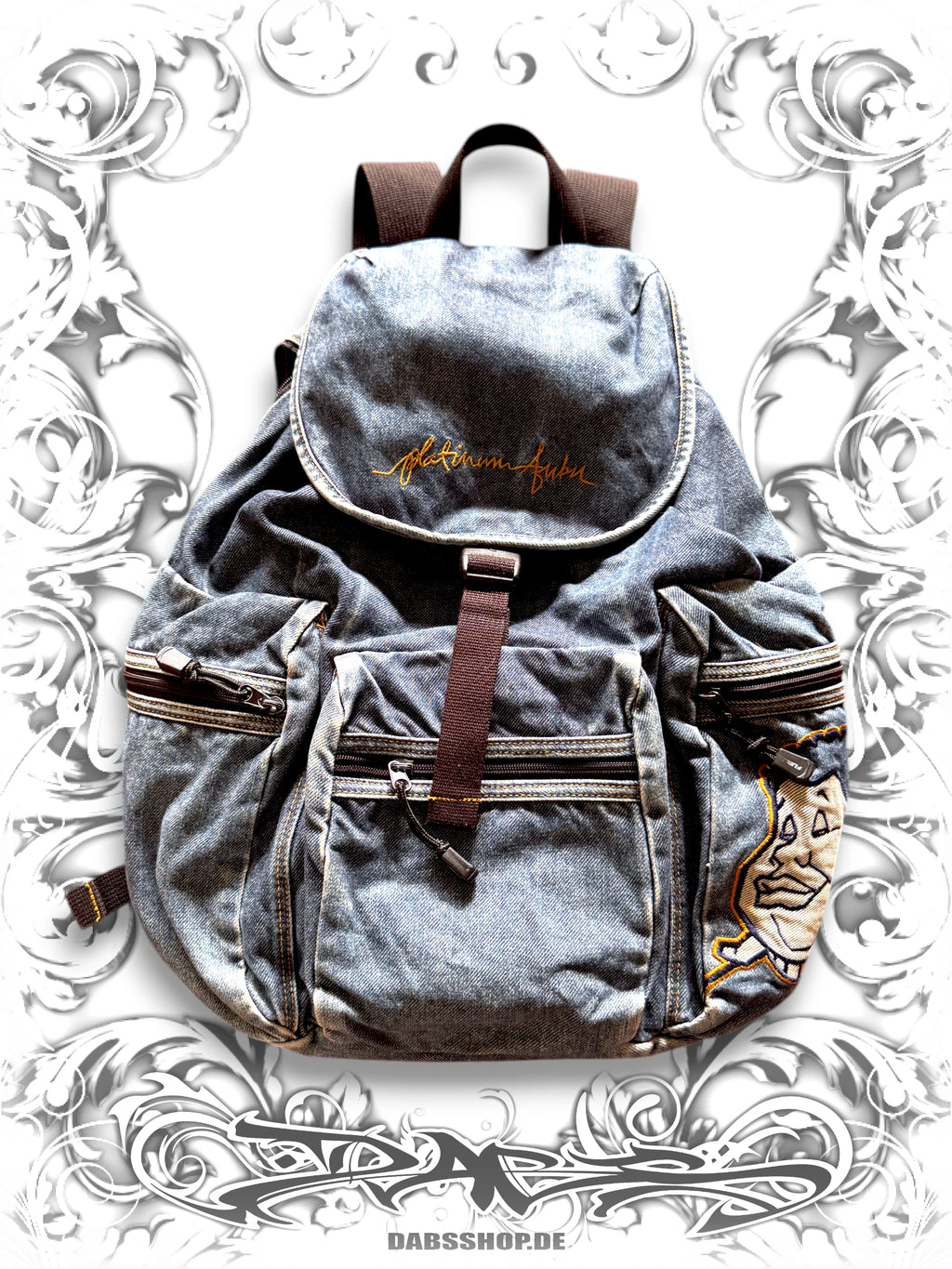 Rare Vintage FUBU Platinum Fat Albert Denim Backpack