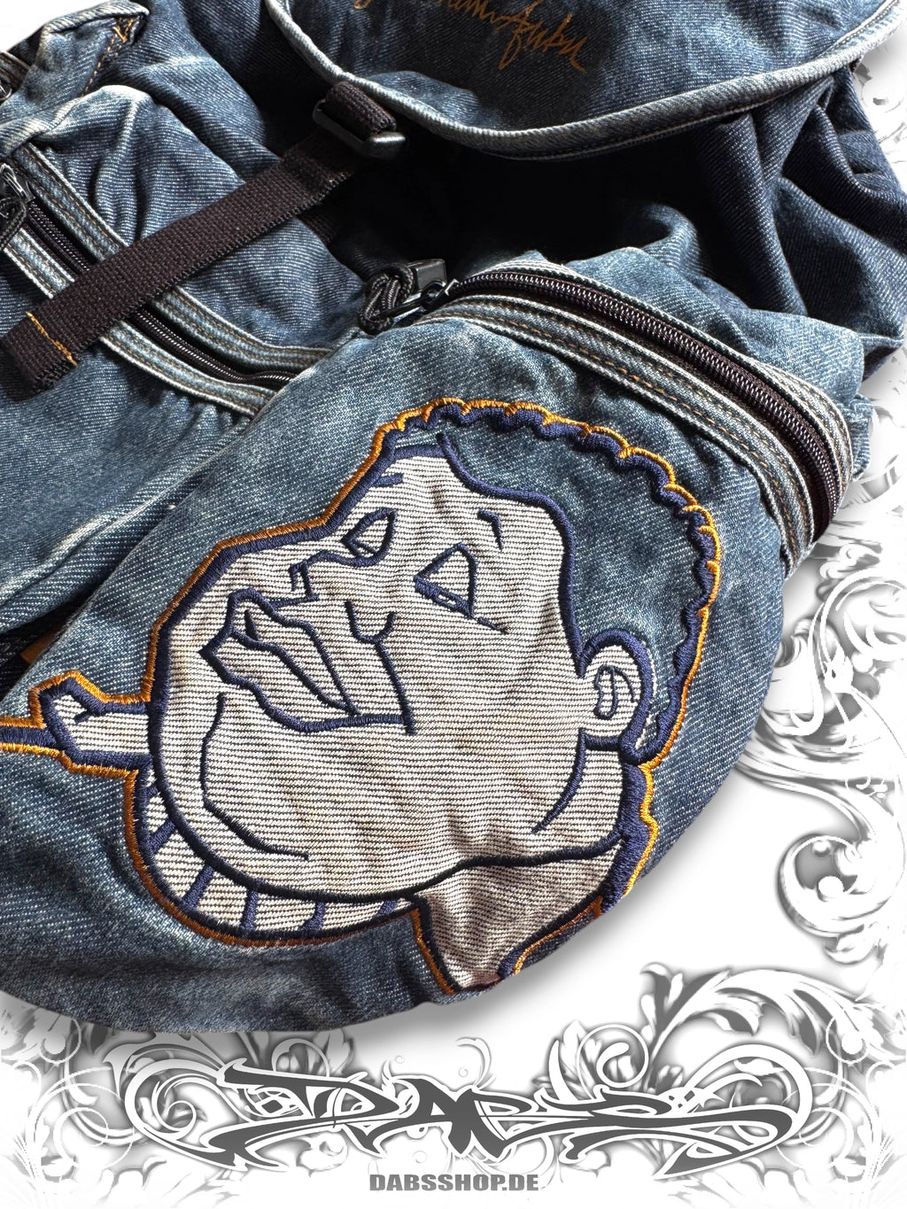 Rare Vintage FUBU Platinum Fat Albert Denim Backpack