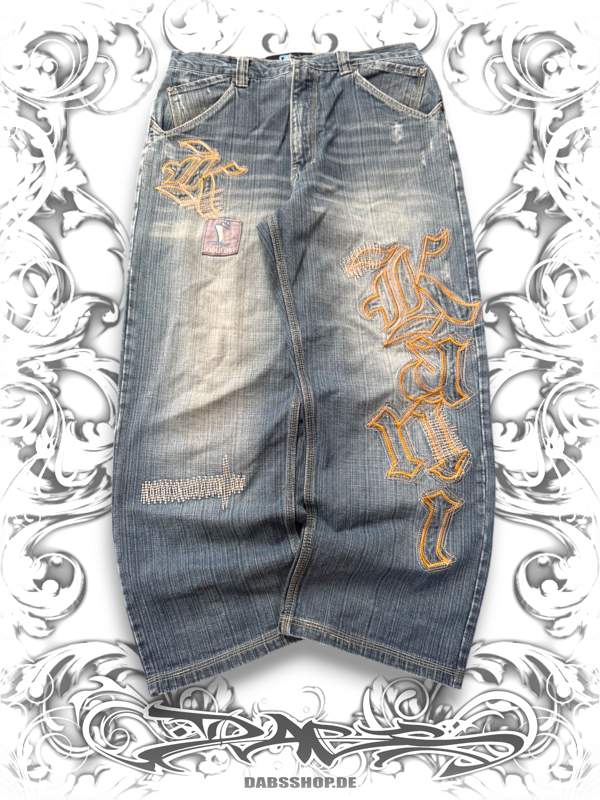 Karl Kani Embroidered Baggy Hip Hop Pants