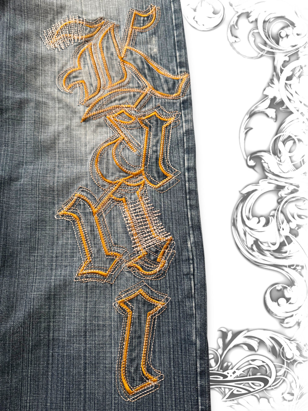 Karl Kani Embroidered Baggy Hip Hop Pants