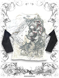 MMA Elite Grunge Skull Layered Longsleeve