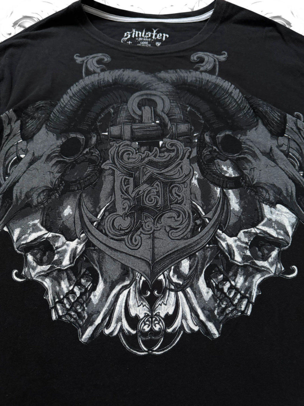 Sinister Grunge Skull Layered Longsleeve