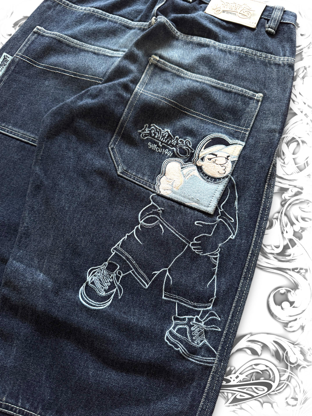 Southpole Bboy Hip Hop Baggy Denim Blue Washing