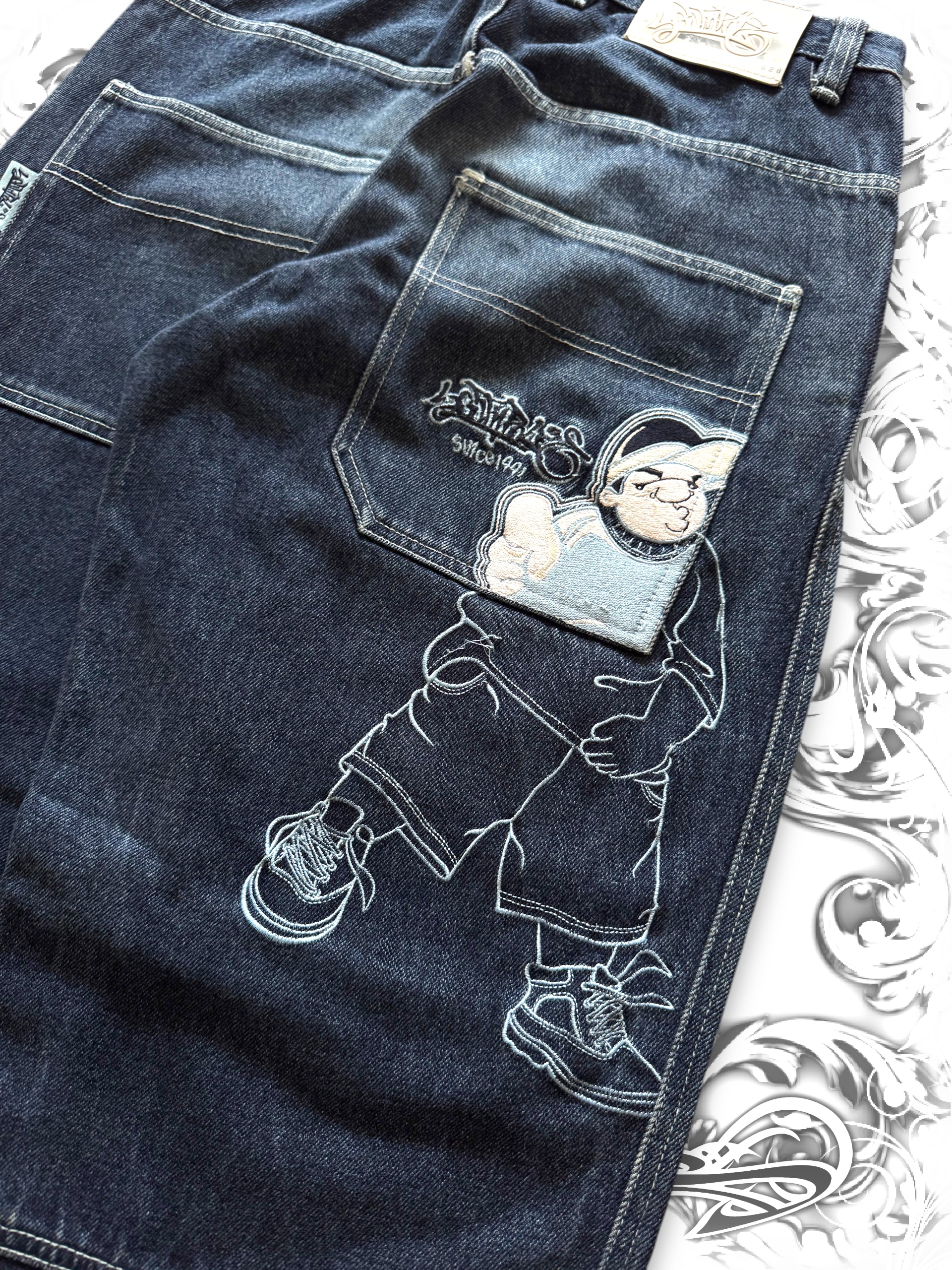 Southpole Bboy Hip Hop Baggy Denim Blue Washing