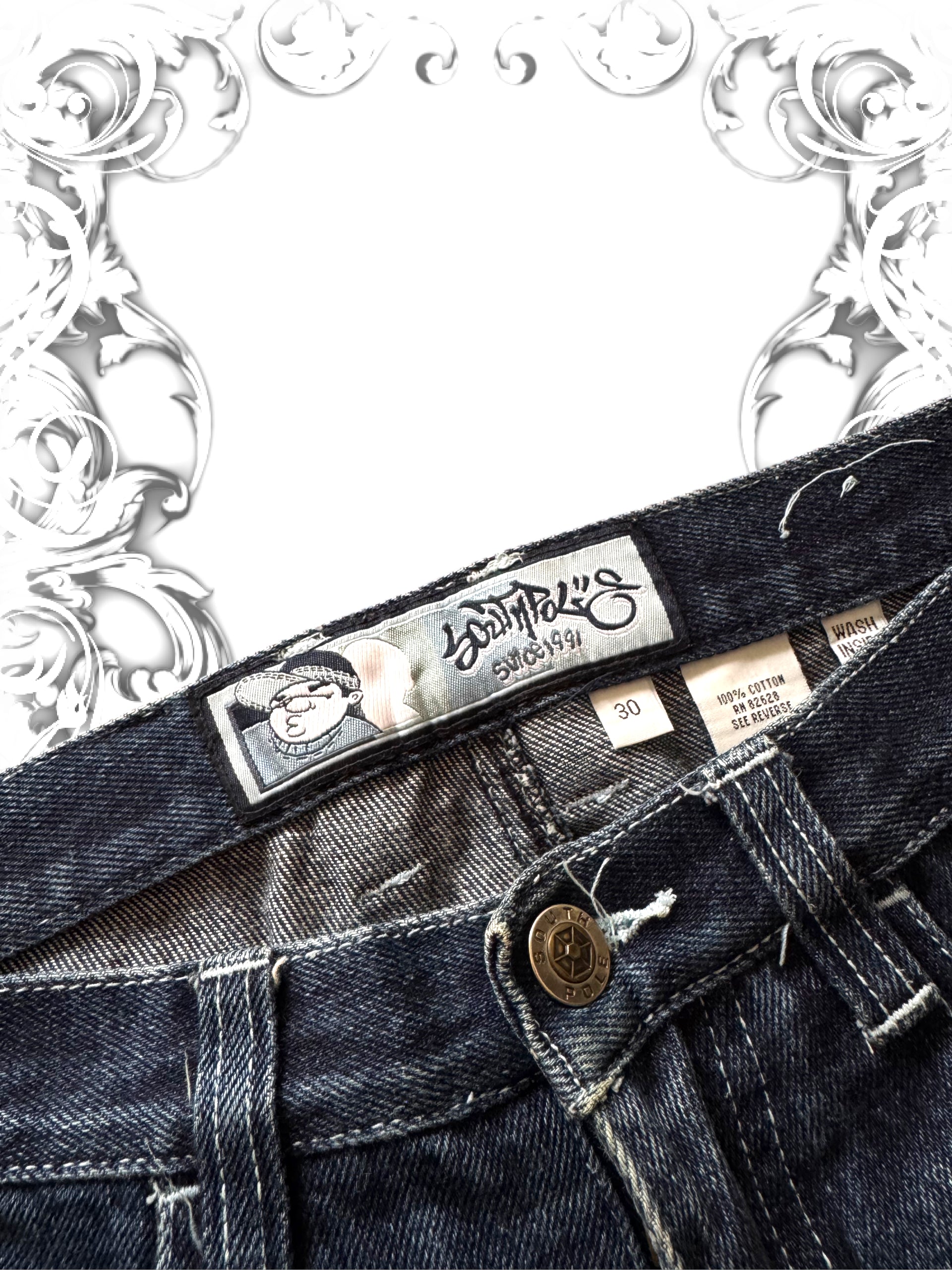 Southpole Bboy Hip Hop Baggy Denim Blue Washing