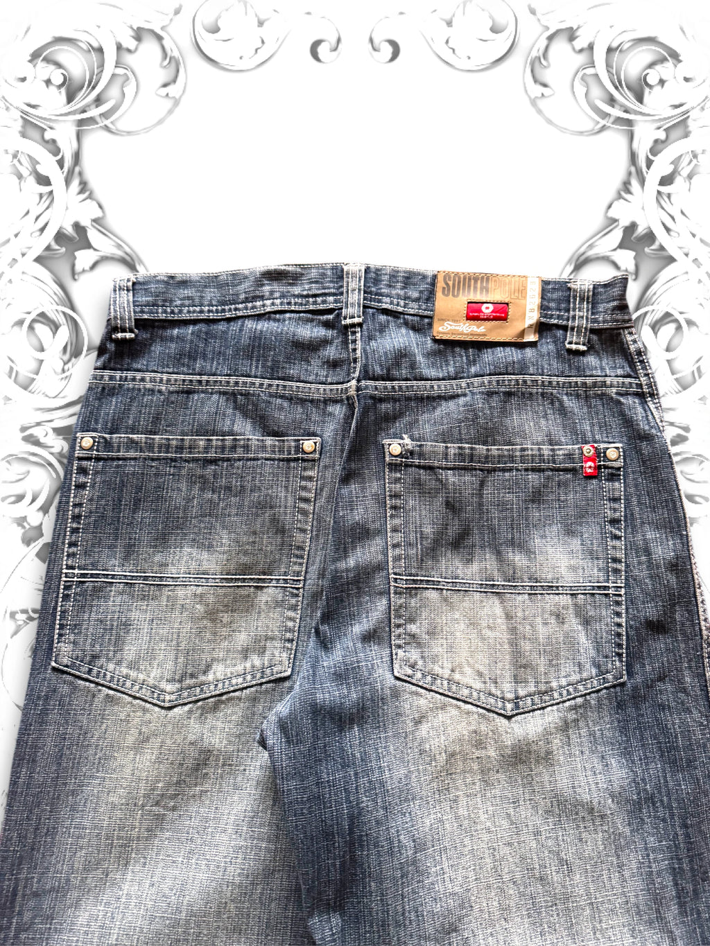 Southpole Red Tab Baggy Denim Blue Washing