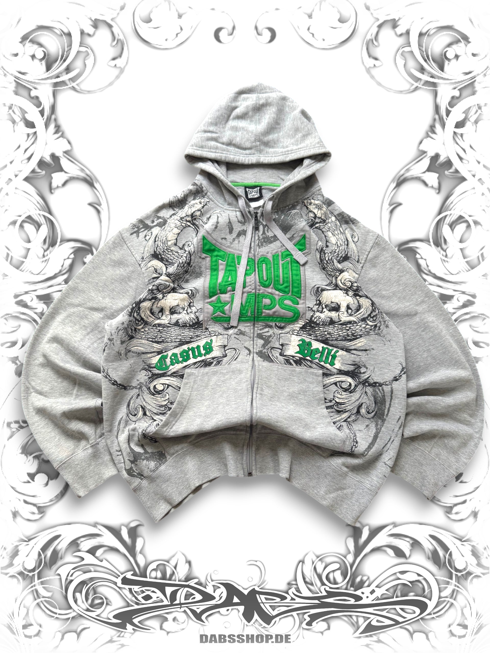 Tapout MPS Rare Casus Belli Skull Zip Hoodie