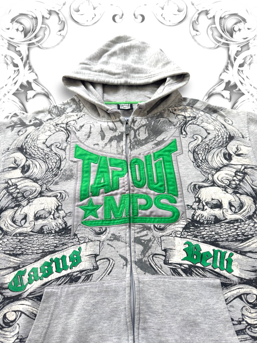 Tapout MPS Rare Casus Belli Skull Zip Hoodie