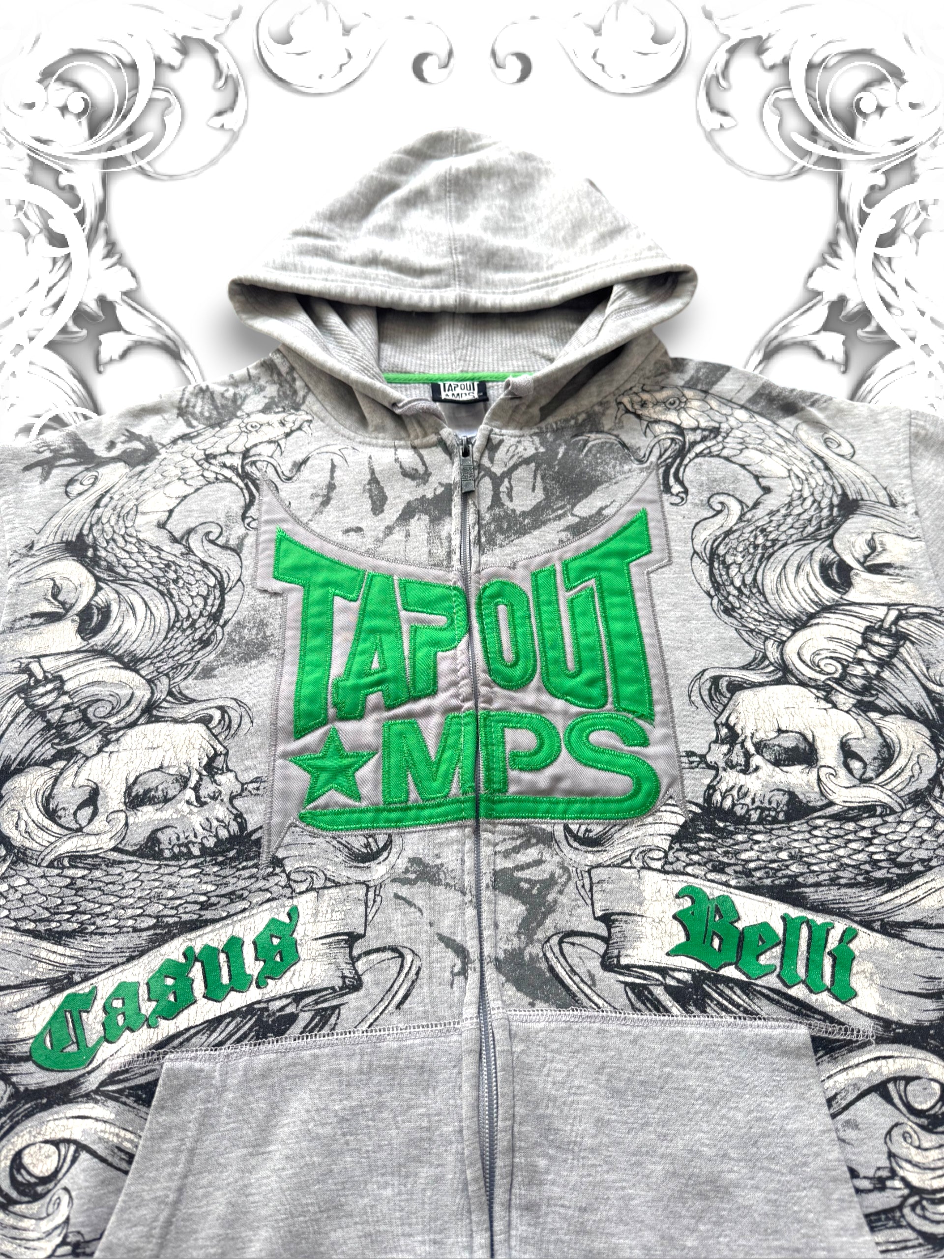 Tapout MPS Rare Casus Belli Skull Zip Hoodie