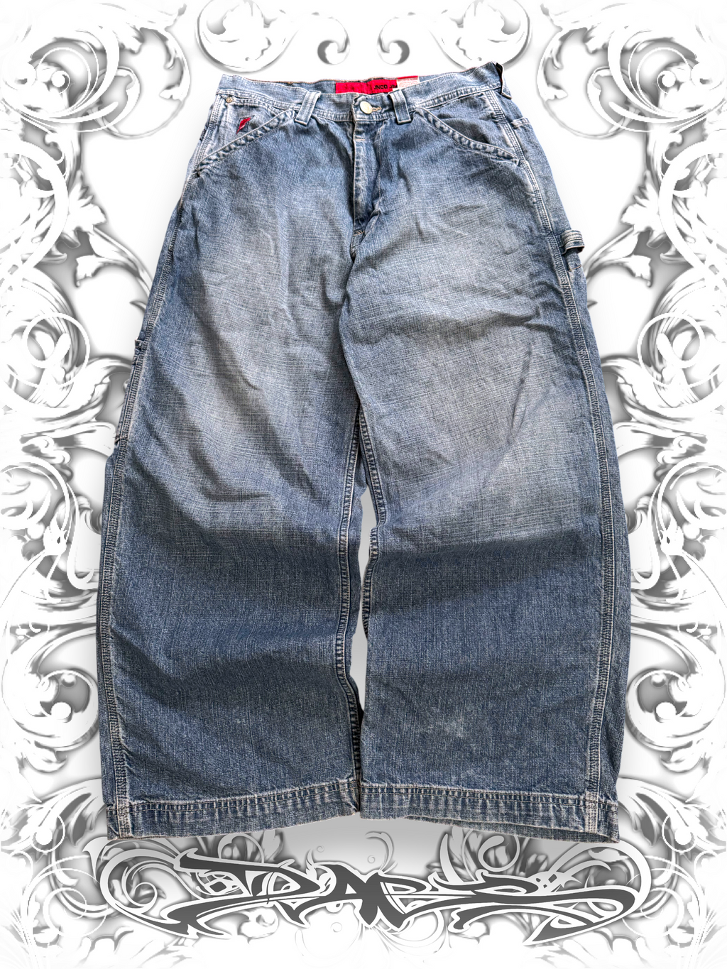 Rare JNCO Tribal Crown Baggy Denim