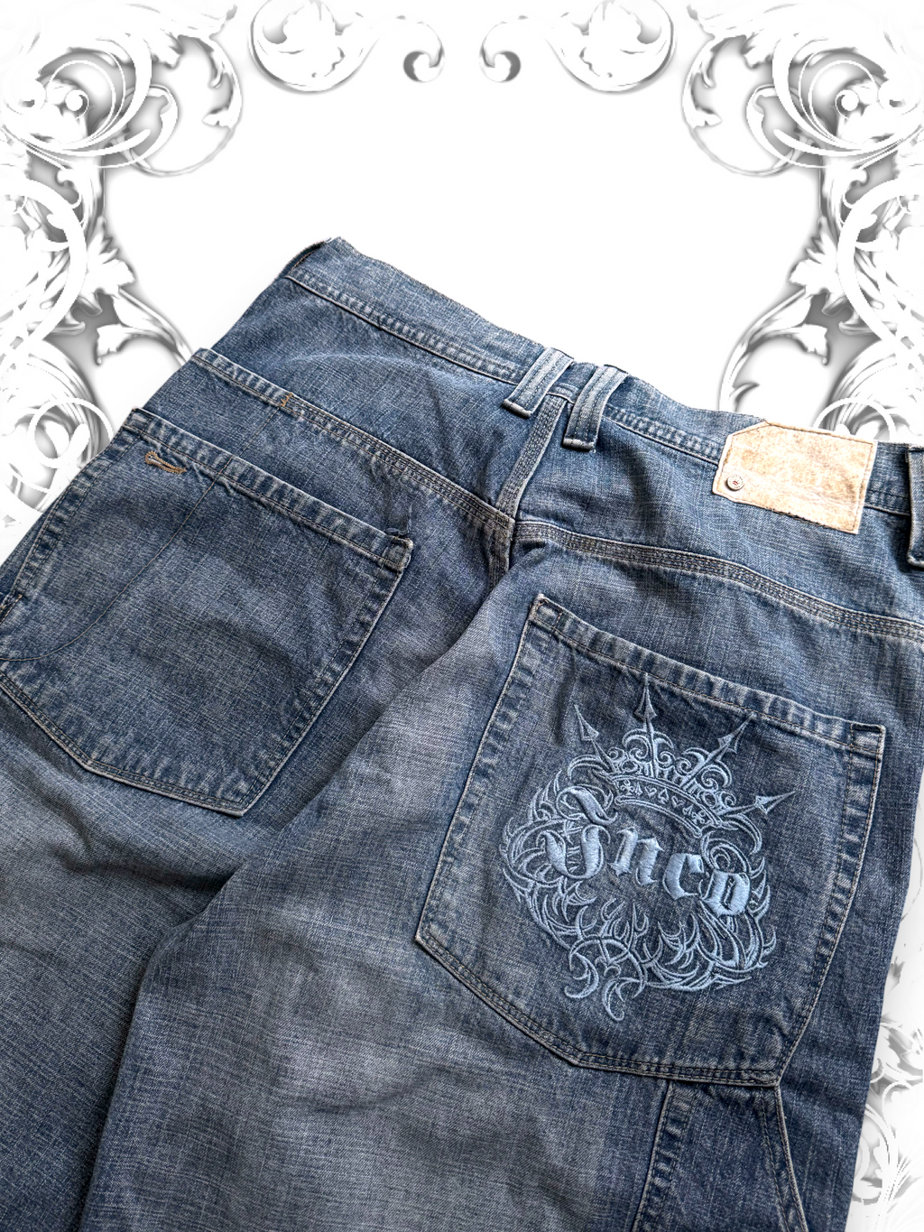 Rare JNCO Tribal Crown Baggy Denim