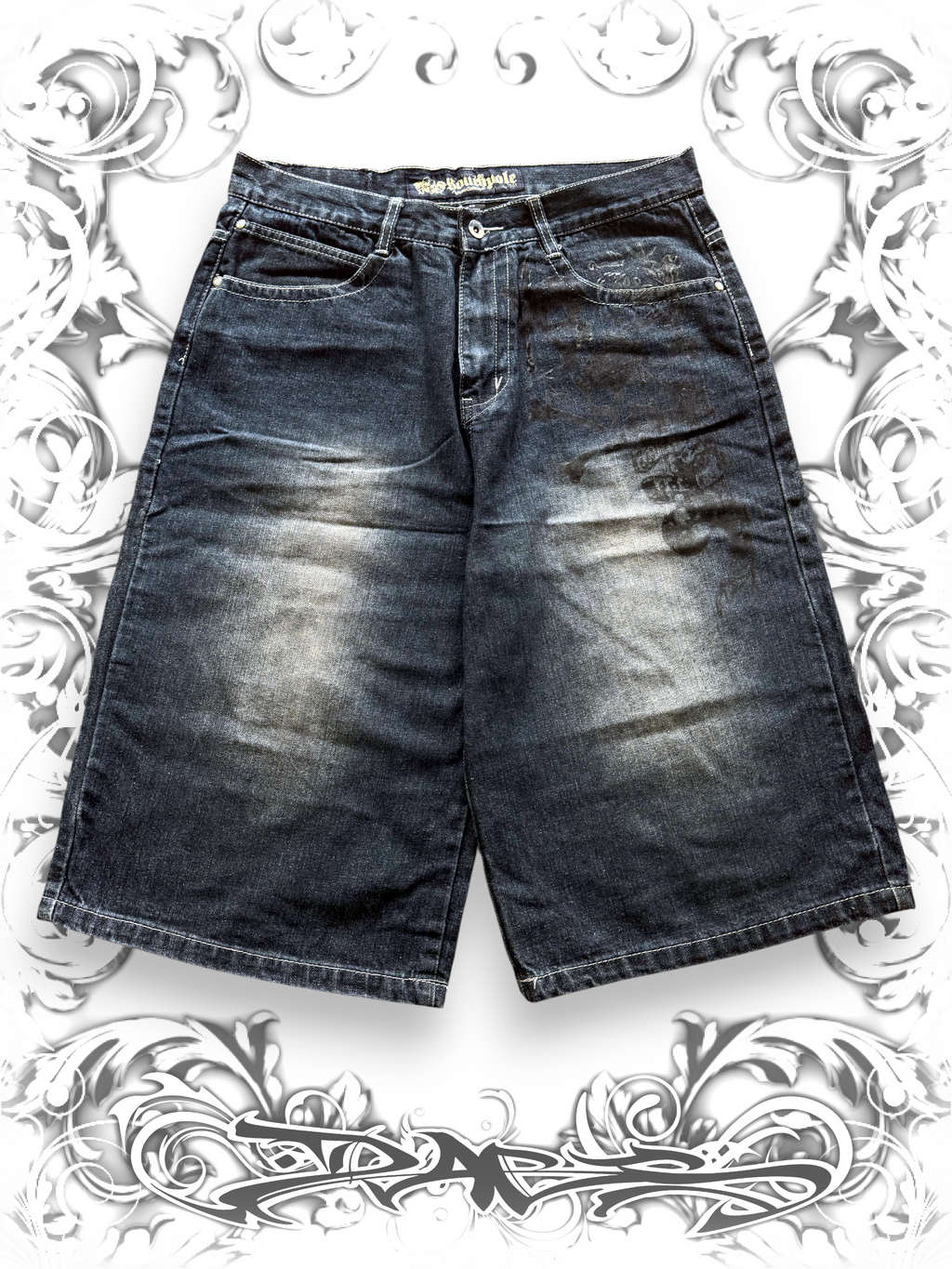 Rare Southpole Authentic Collection Crossbone Jorts