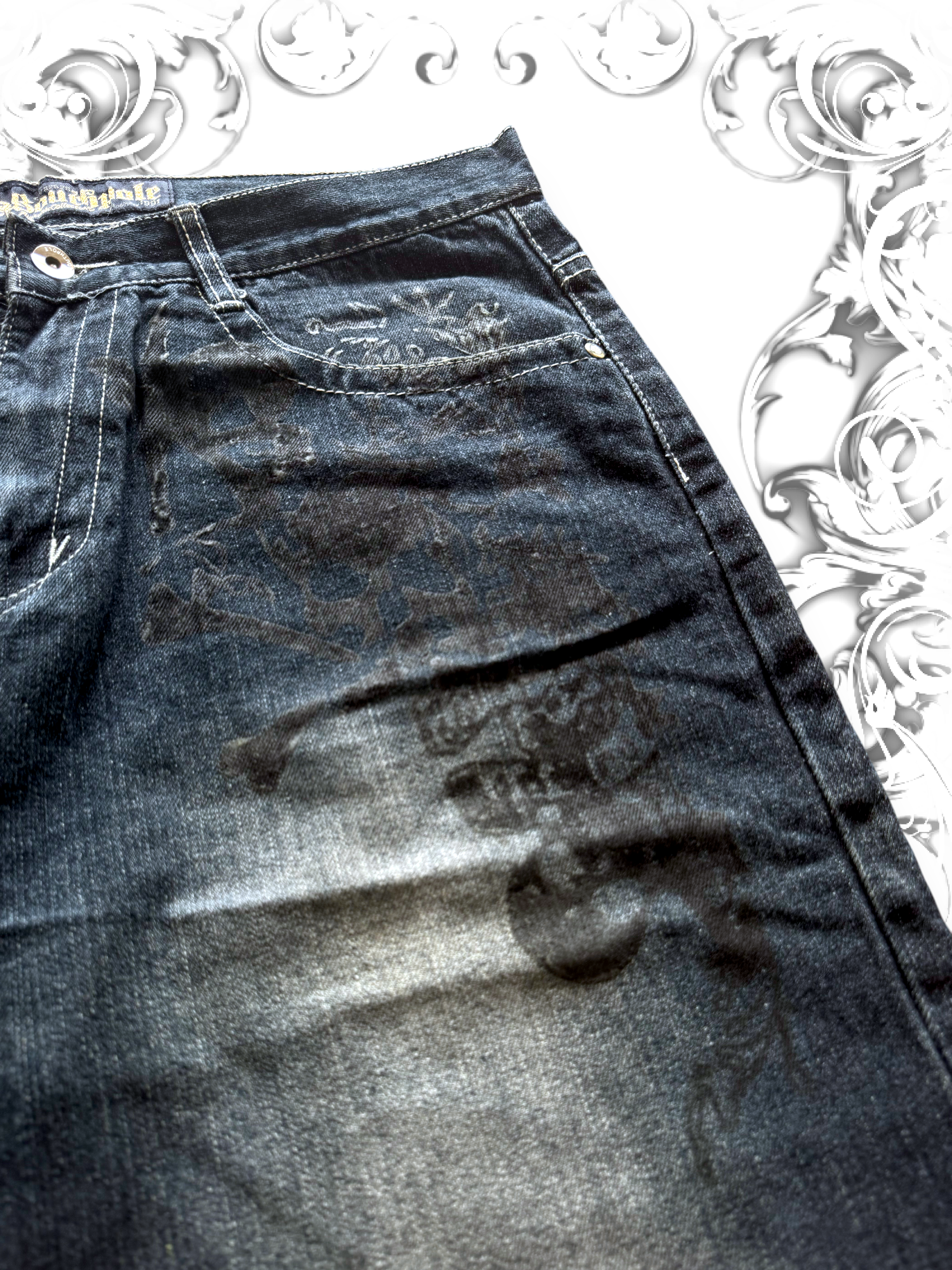 Rare Southpole Authentic Collection Crossbone Jorts