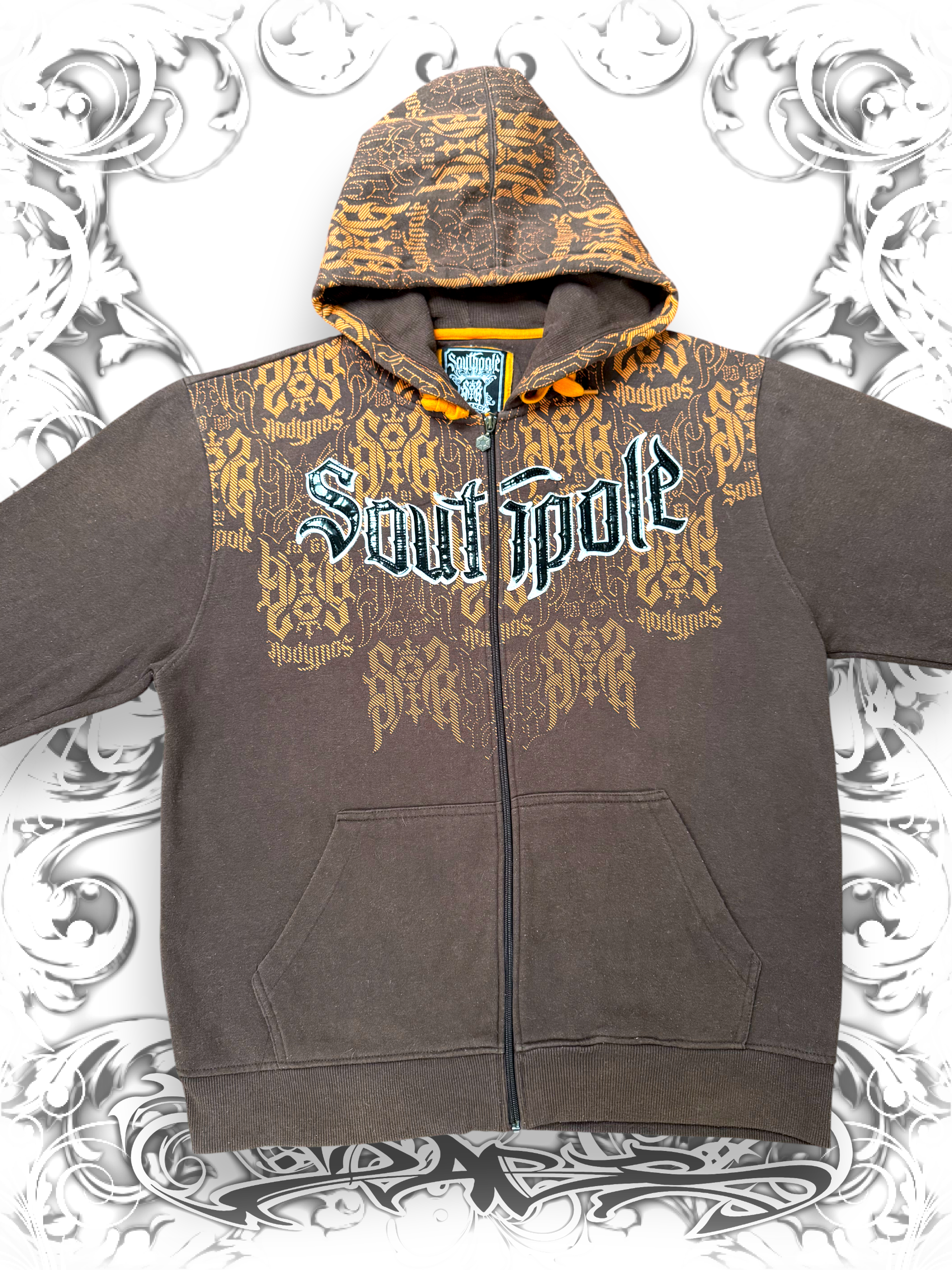 Brown Southpole Zip Hoodie