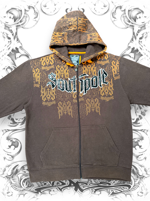 Brown Southpole Zip Hoodie