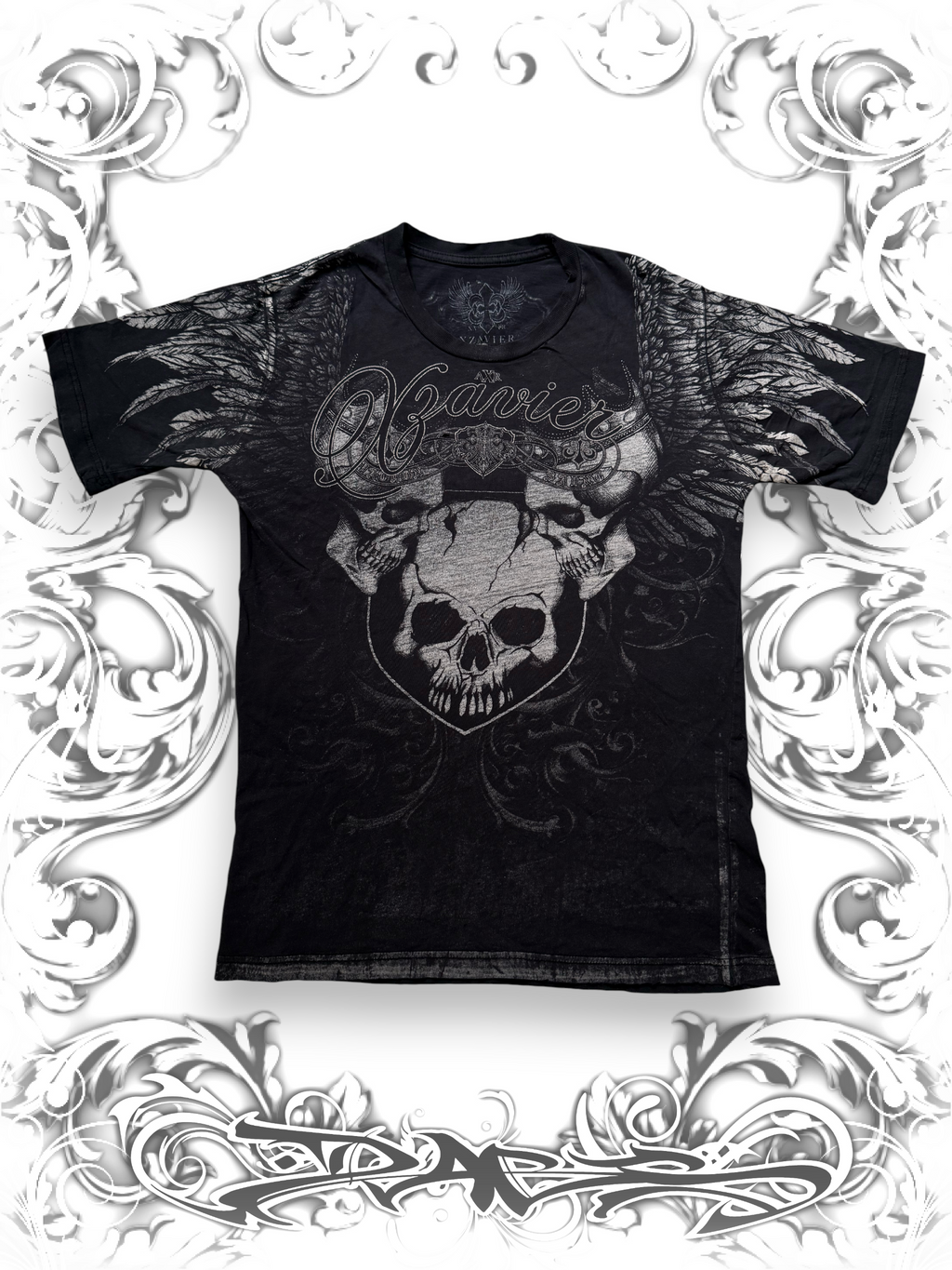 Xzavier Triple Skull Grunge Shirt