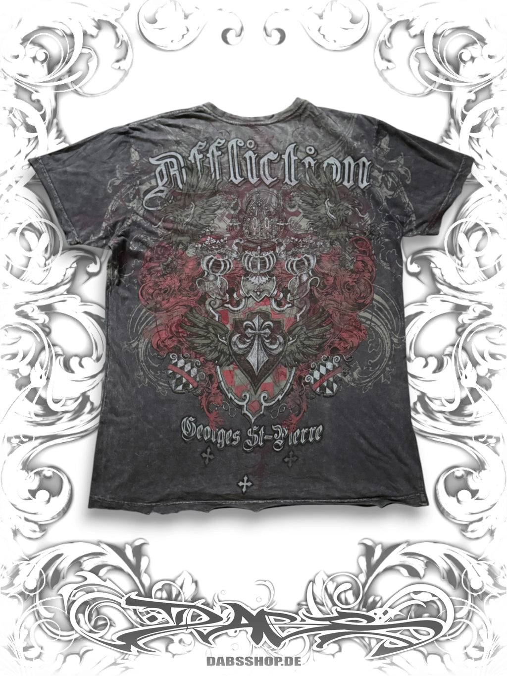 Affliction Rush Georges St-Pierre Heraldic Knights T-shirt with detailed all over print