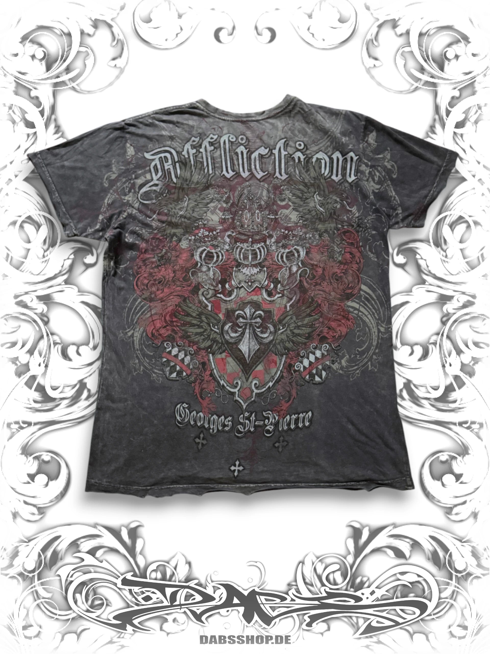 Affliction Rush Georges St-Pierre Heraldic Knights T-shirt with detailed all over print