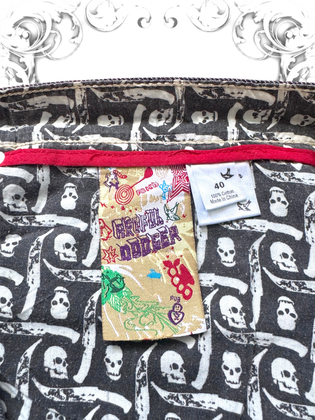 Artful Dodger "Cutter Lads" Embroidered Baggy Pants