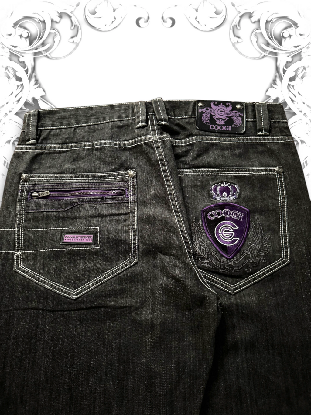 Coogi Embroidered Crown Vintage Baggy Pants