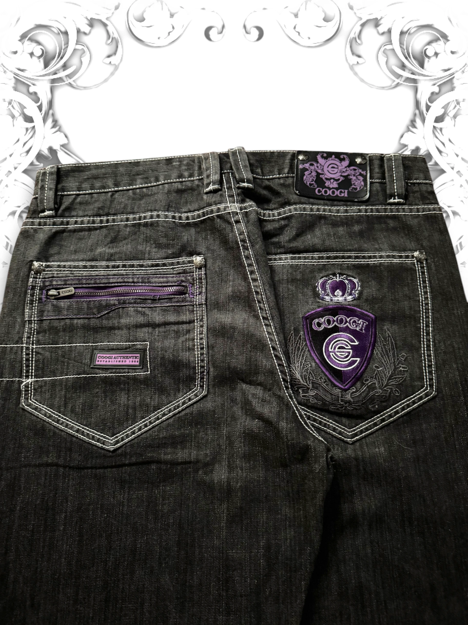 Coogi Embroidered Crown Vintage Baggy Pants
