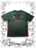 Coogi vintage T-shirt with detailed embroidery and 2000s hip hop streetwear style