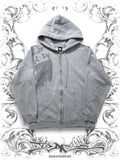 DC printed grunge zip hoodie with graphic print and full-zip closure