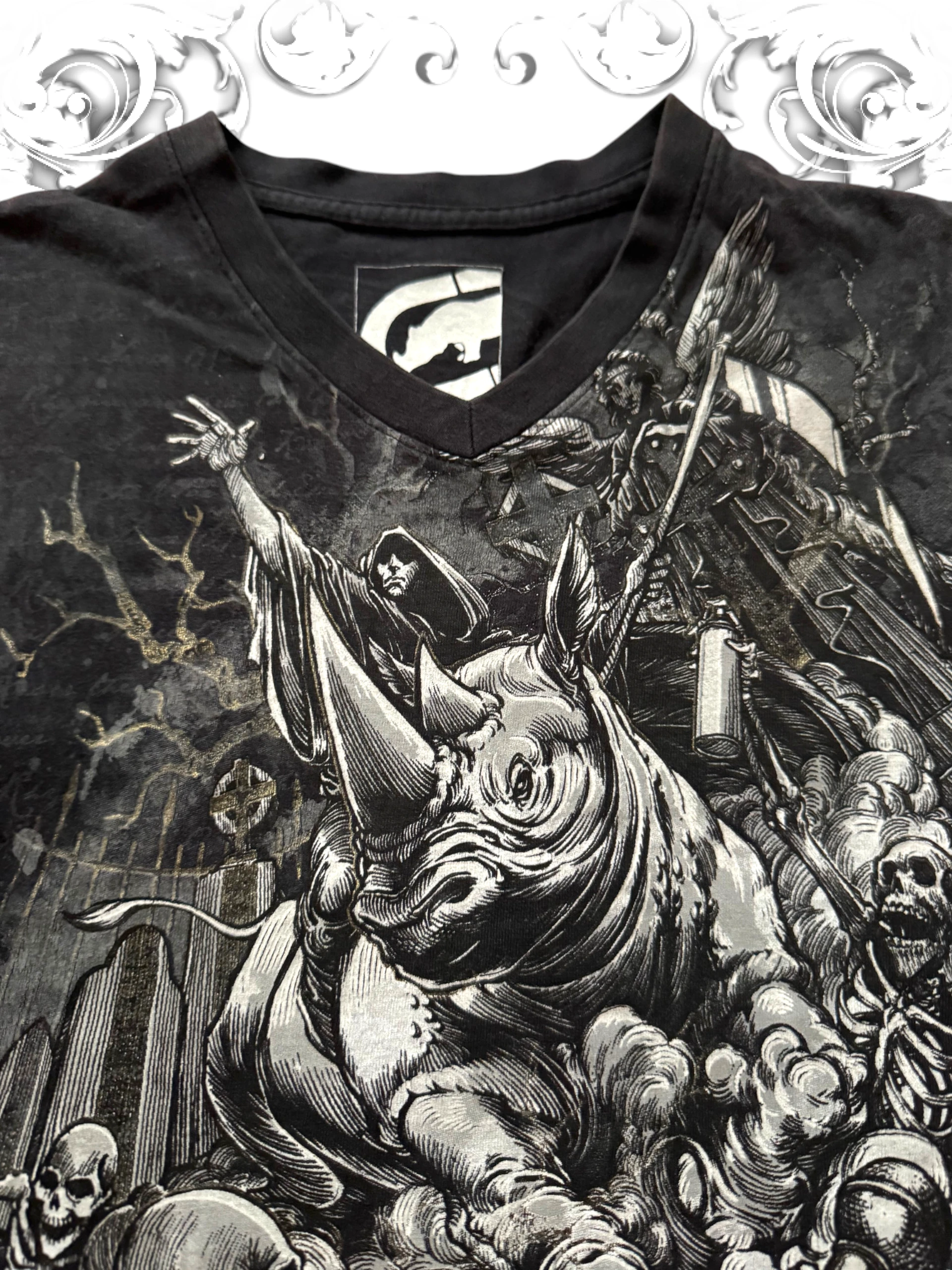 Ecko Unltd. Black Rhino Rider 2000s T-Shirt