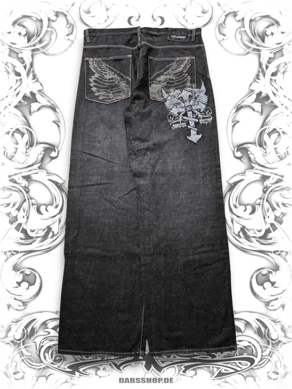G-Unit vintage baggy pants with winged cross graphic and relaxed 2000s streetwear style