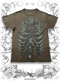 MMA Elite 2000s T-shirt with ribcage and chain graphic print