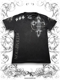 Raw State Black Redemption 2000s T-shirt with graphic print and alternative streetwear style