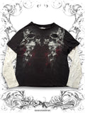 MMA Elite Grunge Skulls Layered Longsleeve