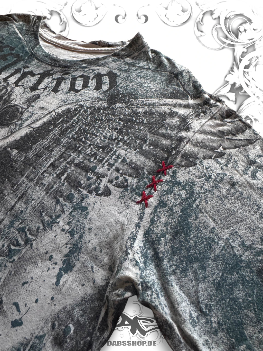 Affliction Bamboo Series Crying Angel 2000s Grunge Shirt