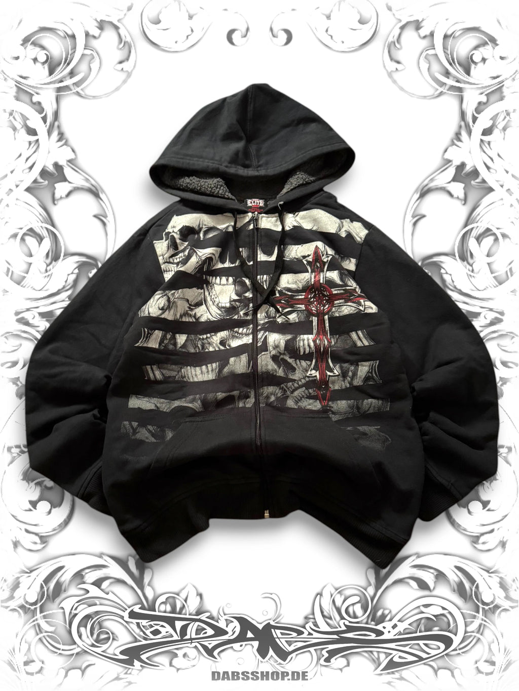 MMA Elite Skull Fur Zip Hoodie