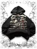 MMA Elite Skull Fur Zip Hoodie