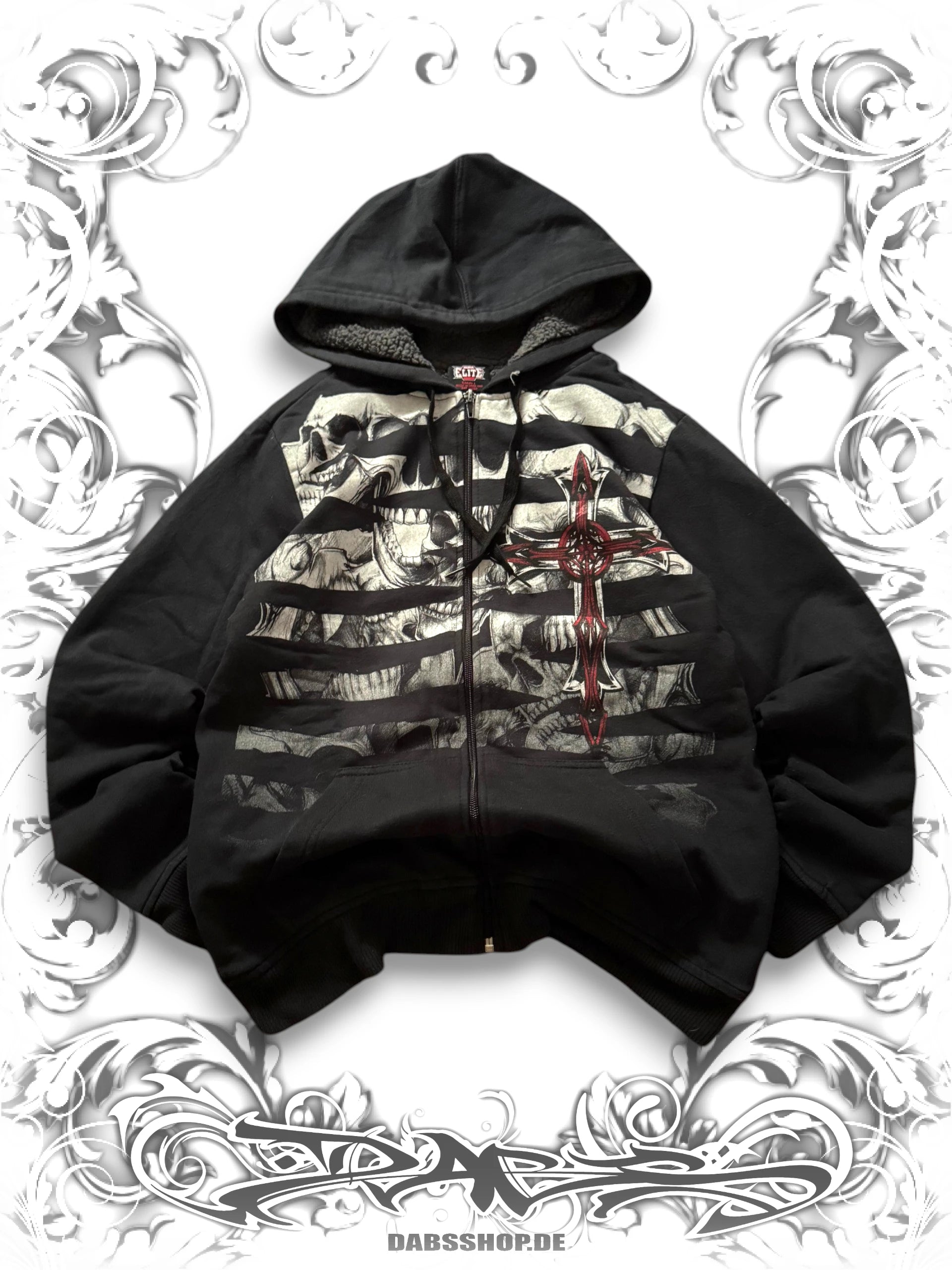 MMA Elite Skull Fur Zip Hoodie