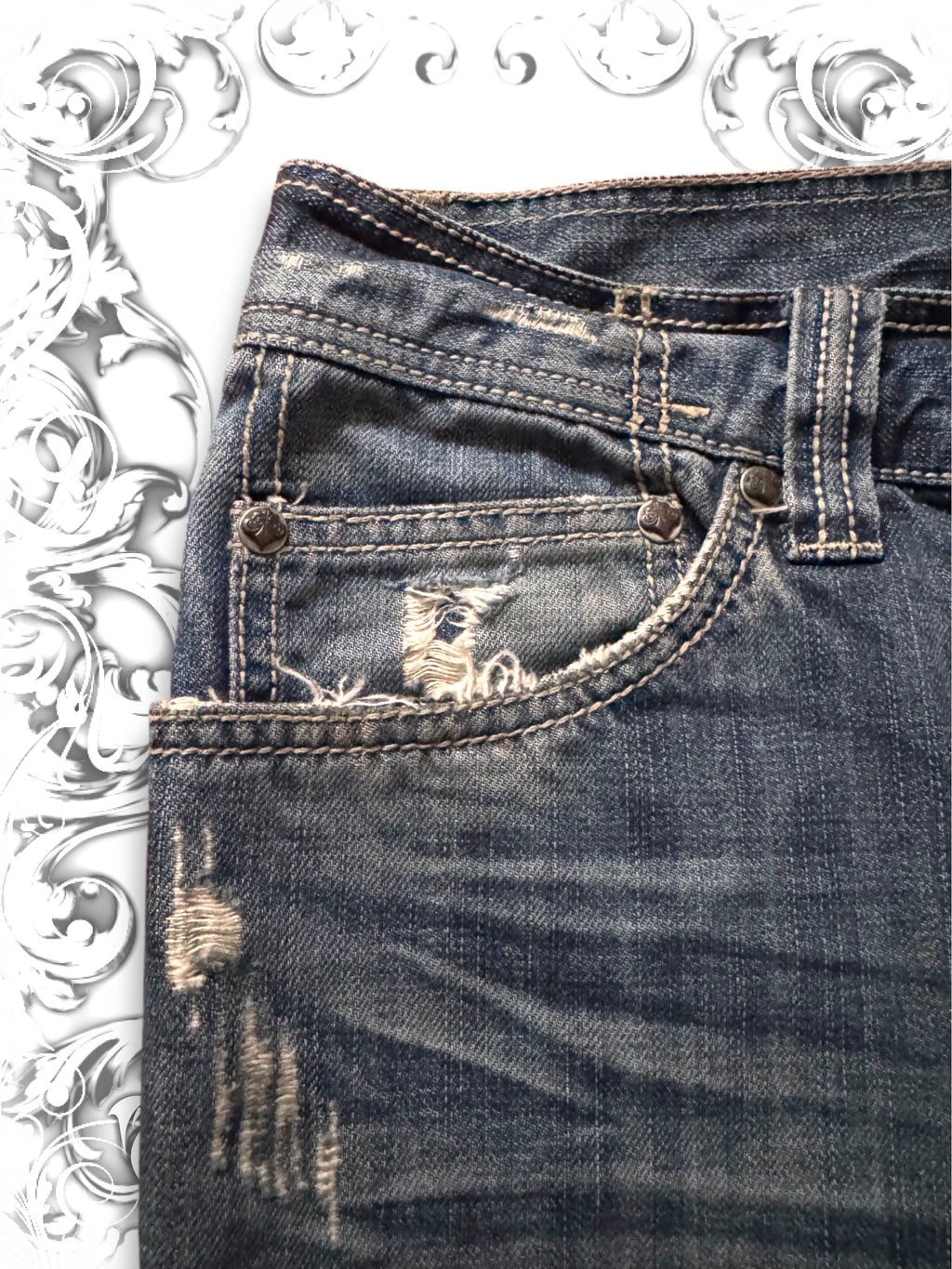 Affliction Distressed 2000s Leather Cross Pants