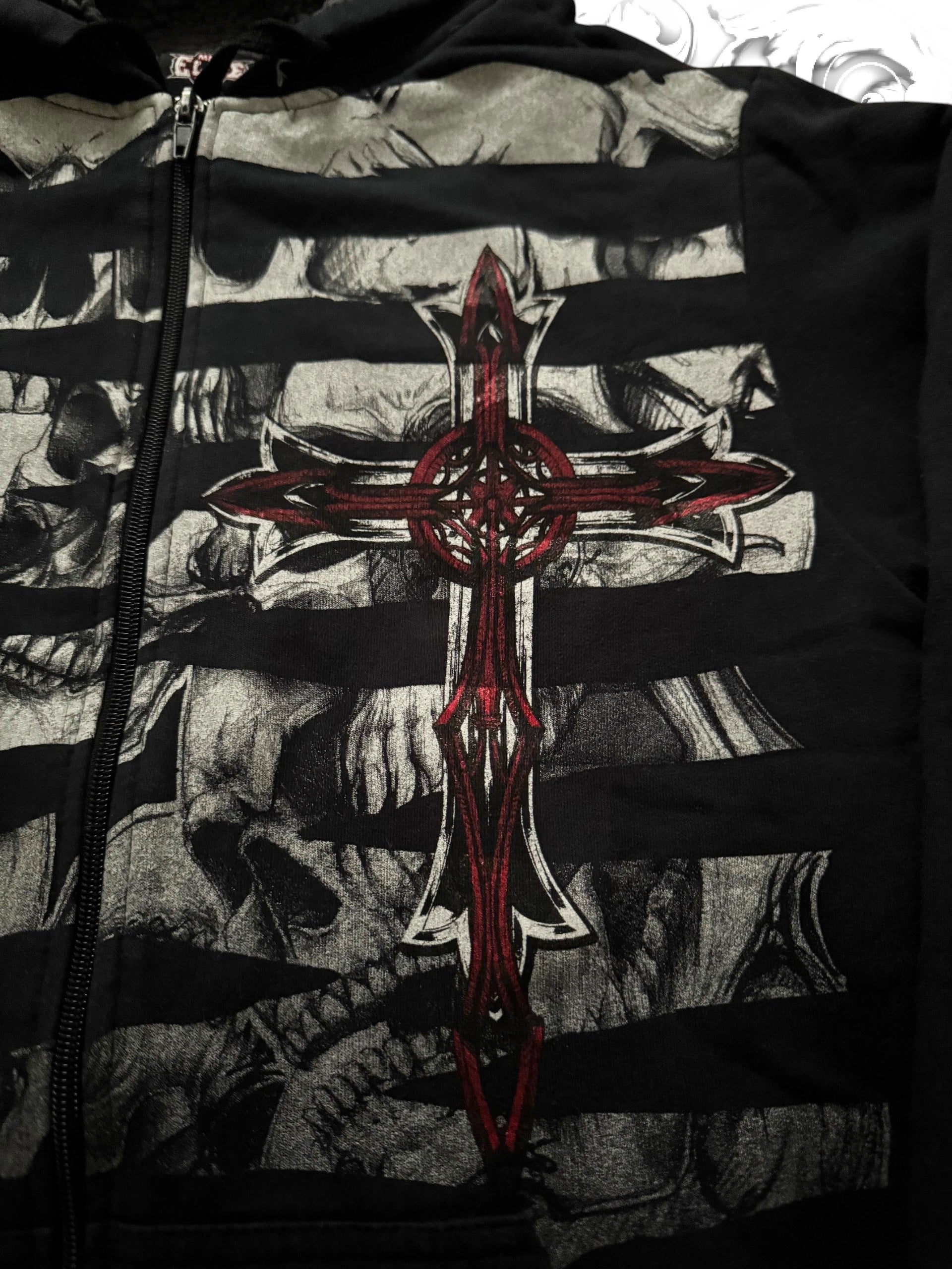 MMA Elite Skull Fur Zip Hoodie