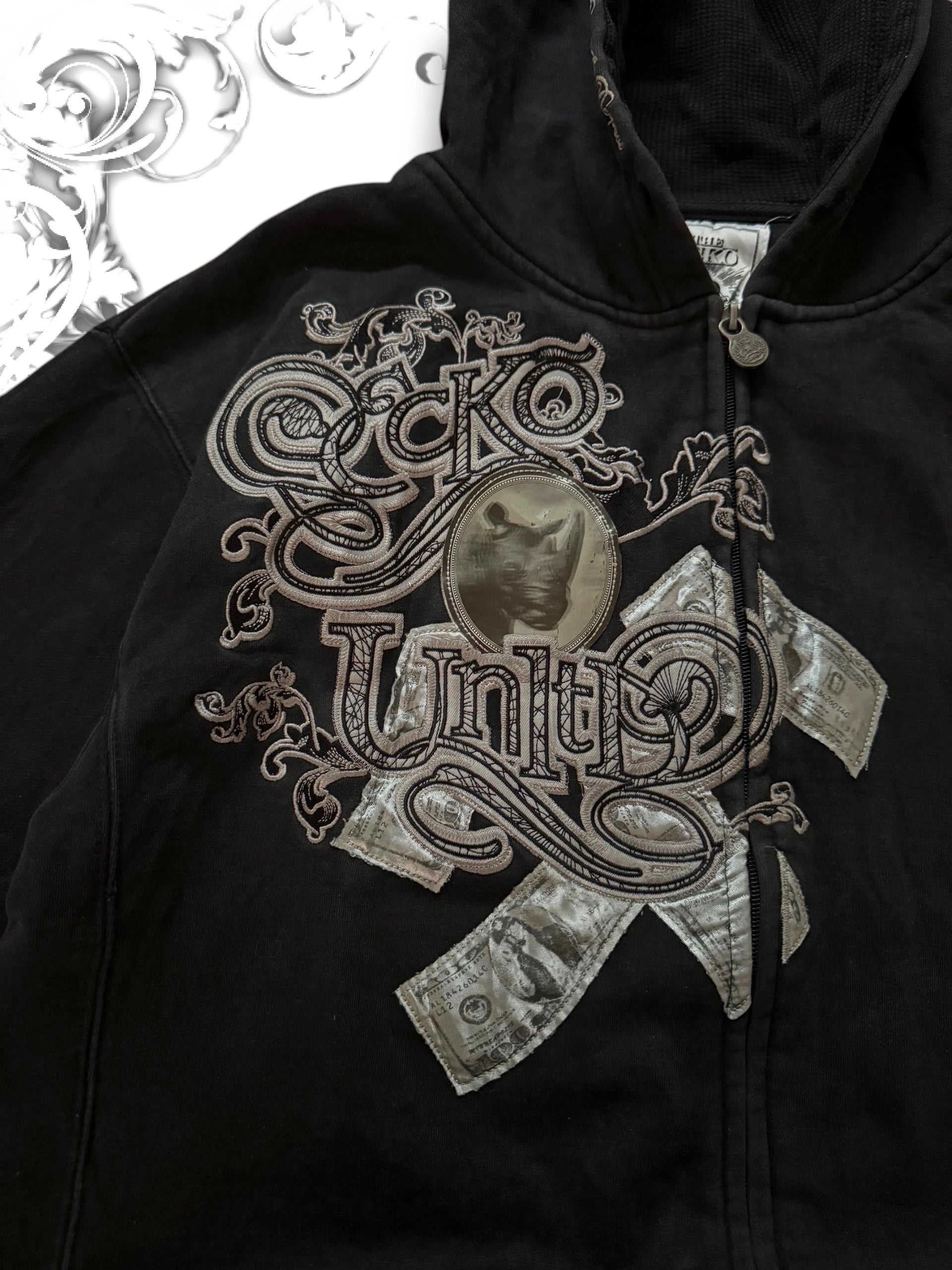 Ecko "Money, Power & Respect" 2000s Zip Hoodie