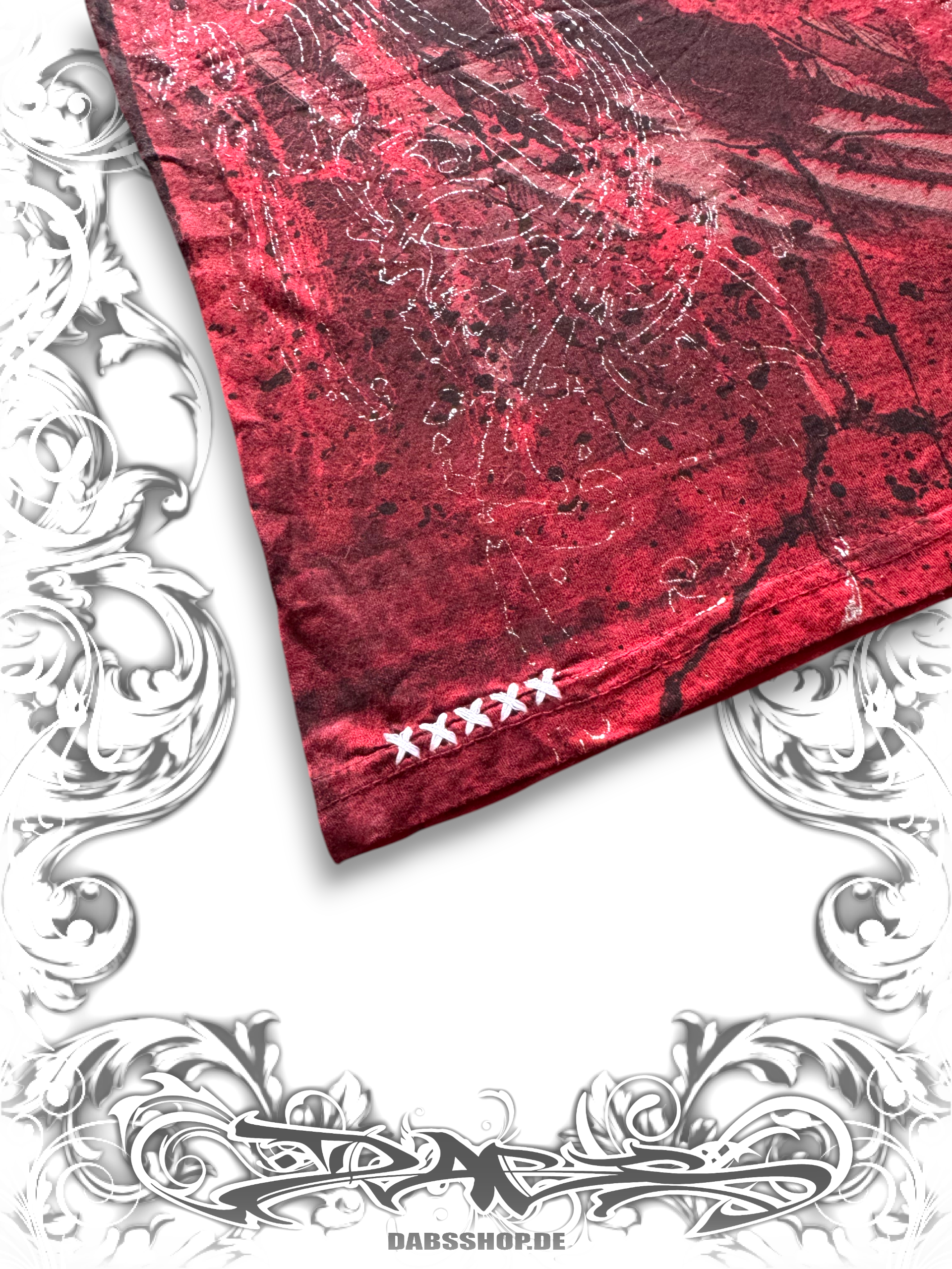 Affliction Bamboo Series Angel with Crow Red Shirt