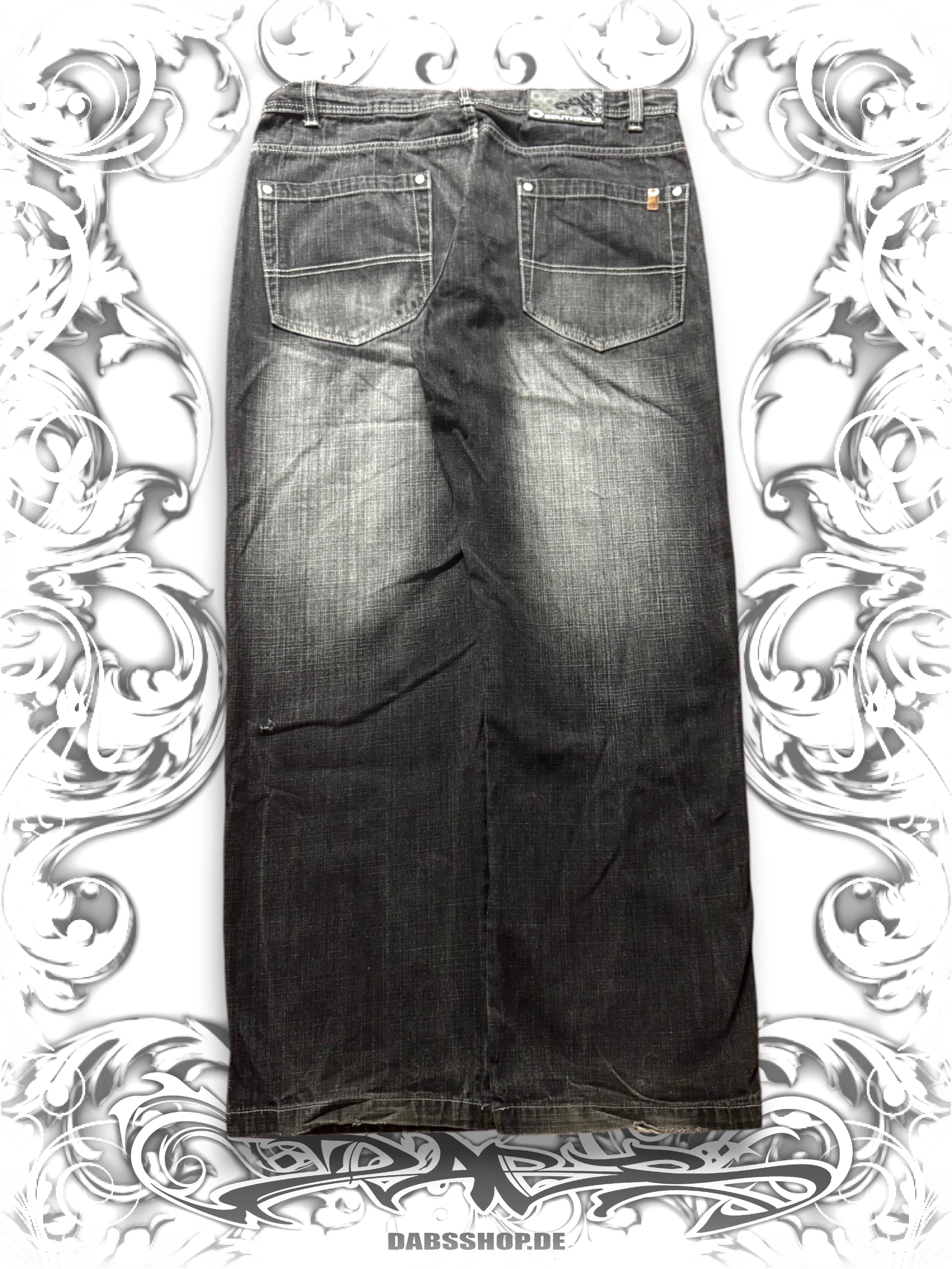 Southpole Brown Tab Baggy 2000s Pants Dark Washing
