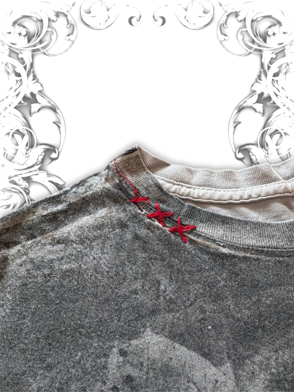 Affliction Bamboo Series Crying Angel Grunge Shirt