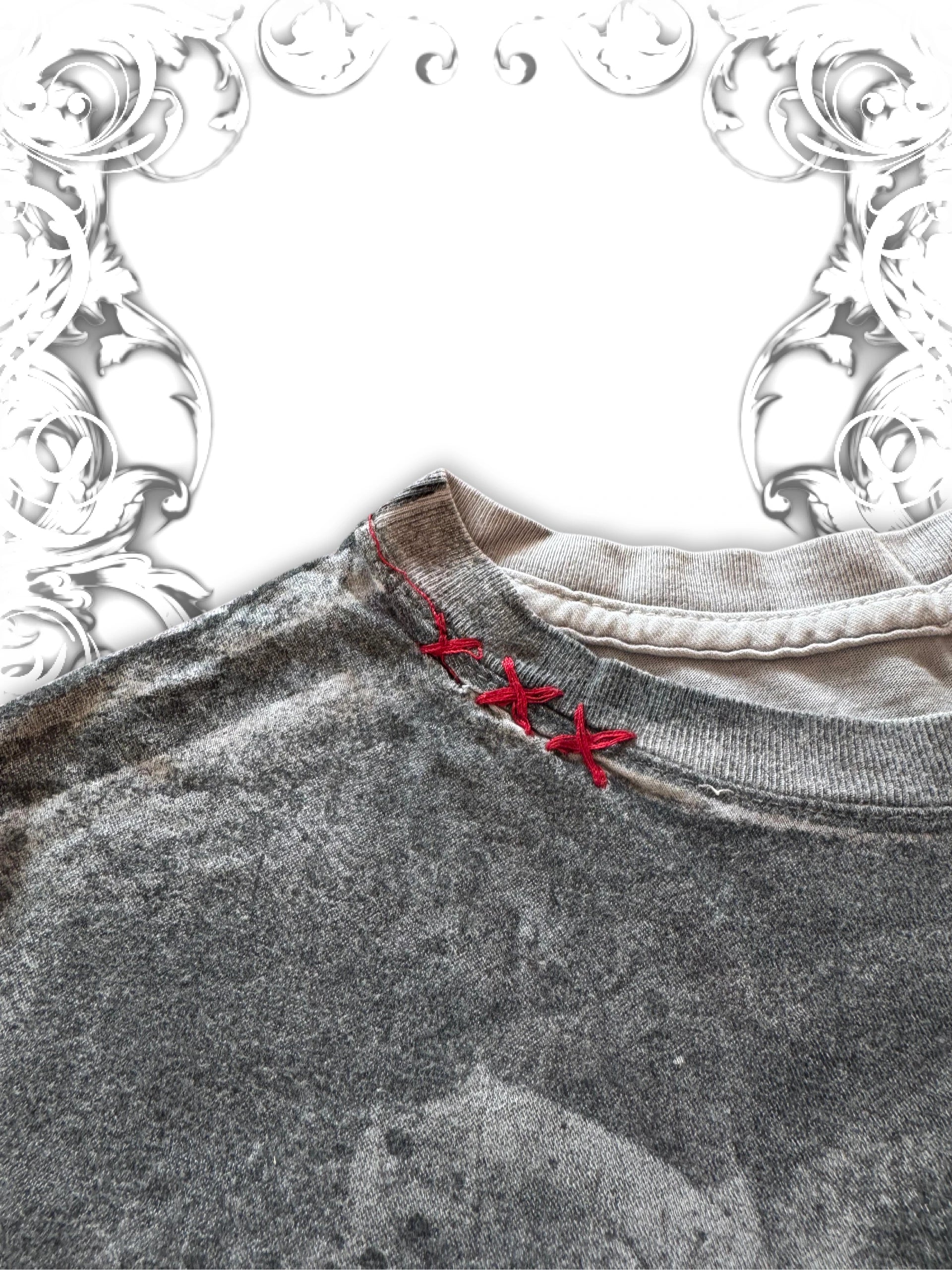 Affliction Bamboo Series Crying Angel Grunge Shirt