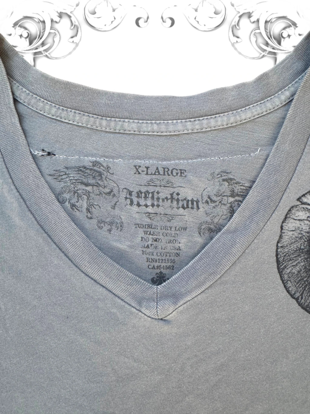 Affliction Winged Skulls Studded T-Shirt